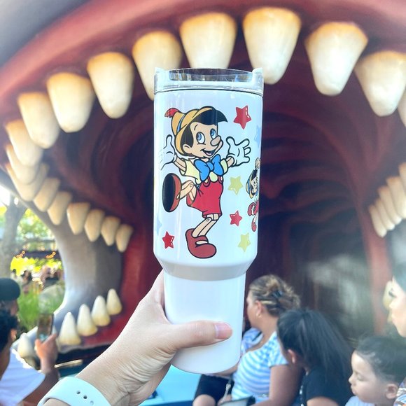 Disney Pinocchio 40 oz Tumbler/Water bottle/Mug with hand carry handle. … - Picture 10 of 12